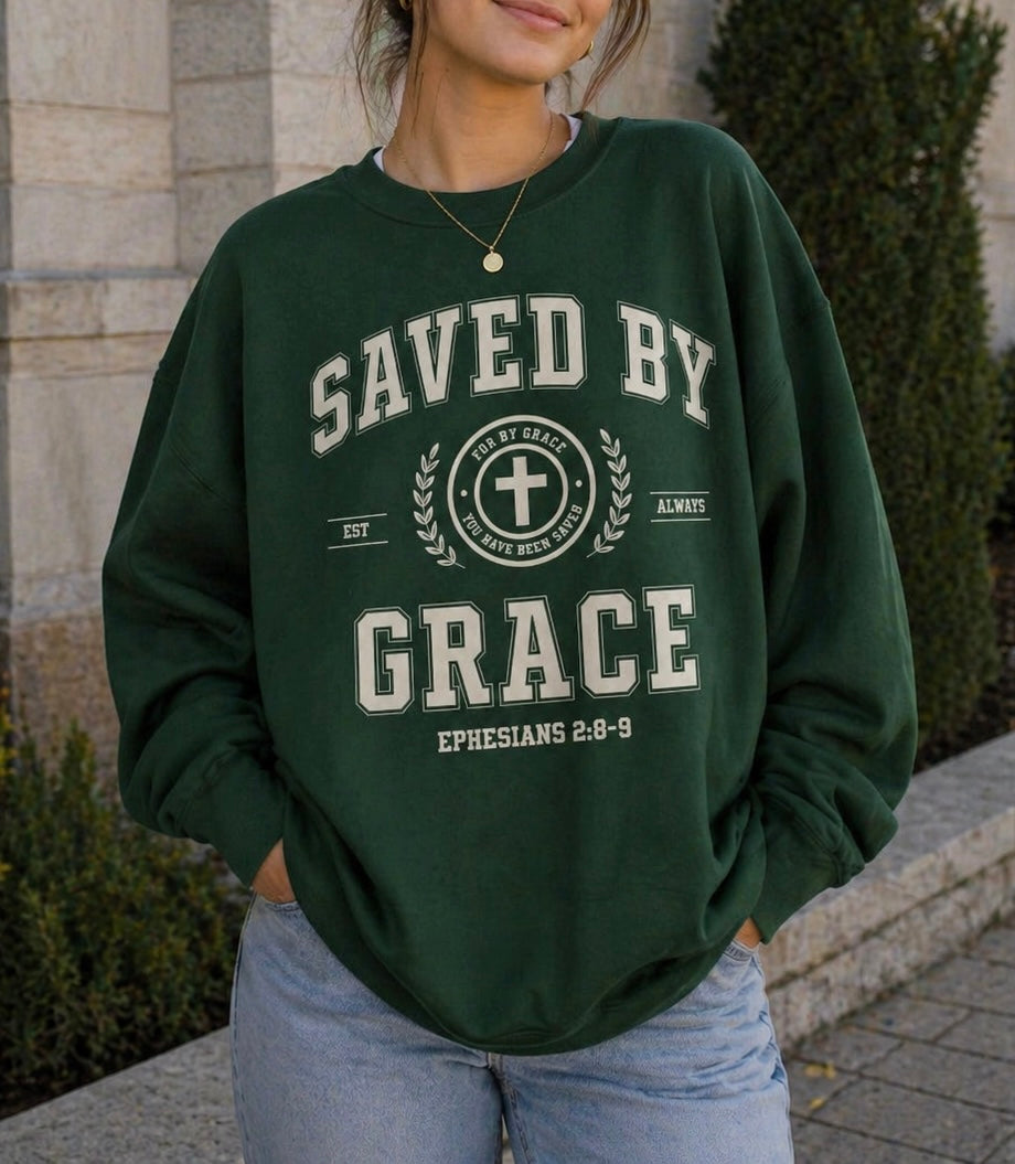 SAVED BY GRACE Crewneck